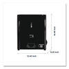 Papernet® Hy Tech Towel Dispenser, Manual, 12.4 x 9.3 x 16.5, Black Roll, Mechanical Towel Dispensers - Office Ready