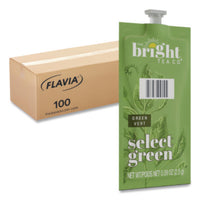 FLAVIA® The Bright Tea Co.® Select Green Tea Freshpack, 100/Carton Tea Flavia Pouches - Office Ready