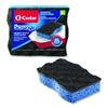 O-Cedar® Scrunge Heavy Duty Sponge, 2.63" x 4.25", 1" Thick, Black/Blue, 2/Pack Scrub Sponges - Office Ready