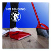 O-Cedar® PowerCorner® Pet Pro Broom and Step-on Dust Pan, 48" Handle, Red/Black/Gray Traditional Angled Brooms - Office Ready