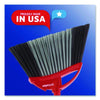 O-Cedar® PowerCorner® Pet Pro Broom and Step-on Dust Pan, 48" Handle, Red/Black/Gray Traditional Angled Brooms - Office Ready