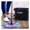 O-Cedar® Rinse Clean Refill, Microfiber, Custom Size for Rinse Clean Mop Systems, Blue/White, 2/Pack Wet Mop Heads - Office Ready