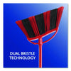 O-Cedar® One Sweep Broom with Dustpan, 53.88" Handle, Red/Black/Gray Traditional Angled Brooms - Office Ready