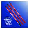 O-Cedar® One Sweep Broom with Dustpan, 53.88" Handle, Red/Black/Gray Traditional Angled Brooms - Office Ready