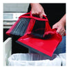 O-Cedar® One Sweep Broom with Dustpan, 53.88" Handle, Red/Black/Gray Traditional Angled Brooms - Office Ready