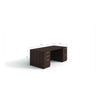 Alera® Seville Series Double Pedestal Desk, 72" x 36" x 29", Mahogany Pedestal Office Desks - Office Ready