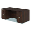 Alera® Seville Series Double Pedestal Desk, 72" x 36" x 29", Mahogany Pedestal Office Desks - Office Ready