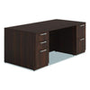 Alera® Seville Series Double Pedestal Desk, 72" x 36" x 29", Mahogany Pedestal Office Desks - Office Ready
