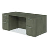 Alera® Seville Series Double Pedestal Desk, 72" x 36" x 29", Walnut Pedestal Office Desks - Office Ready