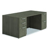 Alera® Seville Series Double Pedestal Desk, 72" x 36" x 29", Walnut Pedestal Office Desks - Office Ready