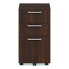 Alera® Seville Series Mobile Pedestal, Left/Right, 3-Drawer: Box/Box/File, Legal, Mahogany, 15" x 18" x 27" Vertical Desk Pedestals - Office Ready