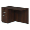 Alera® Seville Series Desk Return With Pedestal, Left, 48" x 24" x 29", Mahogany Left Returns - Office Ready