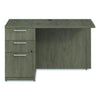 Alera® Seville Series Desk Return With Pedestal, Left, 48" x 24" x 29", Walnut Left Returns - Office Ready