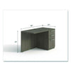 Alera® Seville Series Desk Return With Pedestal, Right, 48" x 24" x 29", Walnut Right Returns - Office Ready
