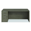 Alera® Seville Series Single Pedestal Desk, Left Pedestal, 72" x 36" x 29", Walnut Pedestal Office Desks - Office Ready