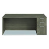 Alera® Seville Series Single Pedestal Desk, Right Pedestal, 72" x 36" x 29", Walnut Pedestal Office Desks - Office Ready