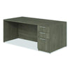 Alera® Seville Series Single Pedestal Desk, Right Pedestal, 72" x 36" x 29", Walnut Pedestal Office Desks - Office Ready