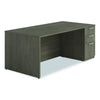 Alera® Seville Series Single Pedestal Desk, Right Pedestal, 72" x 36" x 29", Walnut Pedestal Office Desks - Office Ready
