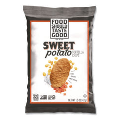 Food Should Taste Good™ Tortilla Chips, Sweet Potato with Sea Salt, 1.5 oz, 24/Carton