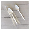 Boardwalk® Heavyweight Wrapped Polystyrene Cutlery, Spoon, Plastic, White, 1,000/Carton Disposable Teaspoons - Office Ready