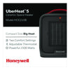 Honeywell UberHeat 5 Ceramic Heater, 4.5 x 4.5 x 8.86, Black Ceramic Convection Heaters - Office Ready