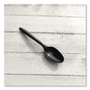 Boardwalk® Mediumweight Polypropylene Cutlery, Spoon, Plastic, Black, 1,000/Carton Disposable Teaspoons - Office Ready