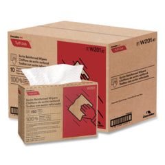 Cascades PRO Tuff-Job® Scrim Reinforced Wipers, 4-Ply, 9.25 x 12.5, White, 150/Box, 10 Boxes/Carton