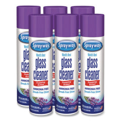 Sprayway® Glass Cleaner, Lavender, 19 oz Aerosol Spray, 6/Carton