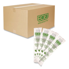 Eco-Products® Plantware CPLA Cutlery, Individually Wrapped, Fork, White, 1,000/Carton