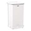 Rubbermaid® Commercial Defenders Heavy-Duty Steel Step Can, 6.5 gal, Steel, White Biohazard/Infectious Waste Bins - Office Ready