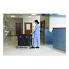 Rubbermaid® Commercial Collapsible X-Cart, Synthetic Fabric, 2.49 cu ft Bins, 24.1" x 35.7" x 34", Black/Silver Laundry/Liner Carts - Office Ready