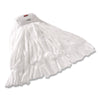 Rubbermaid® Commercial Disposable Mop, Nonwoven Fiber, #24, 5" Headband, White Wet Mop Head Pads - Office Ready