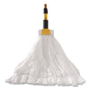 Rubbermaid® Commercial Disposable Mop, Nonwoven Fiber, #24, 5" Headband, White Wet Mop Head Pads - Office Ready