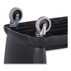 Boardwalk® Bussing Cart, Plastic, 3 Shelves, 300 lb Capacity, 18 x 36.25 x 38, Black Food Service Carts - Office Ready
