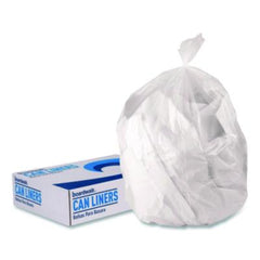 Boardwalk® Low-Density Waste Can Liners, 16 gal, 0.5 mil, 24 x 32, Clear, Perforated Roll, 500/Carton
