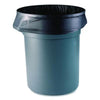Boardwalk® Reprocessed Resin Can Liners, 60 gal, 1.5 mil, 38 x 58, Black, Perforated Roll, 100/Carton Repro Resin Waste Can Liners - Office Ready