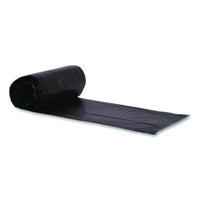 Boardwalk® Reprocessed Resin Can Liners, 60 gal, 1.5 mil, 38 x 58, Black, Perforated Roll, 100/Carton Repro Resin Waste Can Liners - Office Ready