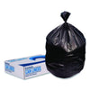 Boardwalk® Reprocessed Resin Can Liners, 60 gal, 1.5 mil, 38 x 58, Black, Perforated Roll, 100/Carton Repro Resin Waste Can Liners - Office Ready