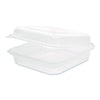 Karat® Polypropylene Plastic Hinged Container, 9.35 x 9.22 x 3.17, Clear, Plastic, 50/Pack, 4 Packs/Carton Takeout Food Containers - Office Ready