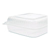 Karat® Polypropylene Plastic Hinged Container, 9.35 x 9.22 x 3.17, Clear, Plastic, 50/Pack, 4 Packs/Carton Takeout Food Containers - Office Ready