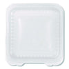 Karat® Polypropylene Plastic Hinged Container, 9.35 x 9.22 x 3.17, Clear, Plastic, 50/Pack, 4 Packs/Carton Takeout Food Containers - Office Ready