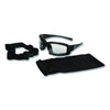 KleenGuard™ Calico Safety Eyewear with Head Strap, KleenVision Anti-Fog Coating, Black Nylon Frame, Clear Polycarbonate Lens Wraparound Safety Glasses - Office Ready
