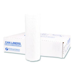 Inteplast Group Institutional Low-Density Can Liners, 45 gal, 1.15 mil, 40" x 46", Natural, Interleaved Roll, 20 Bags/Roll, 5 Rolls/Carton