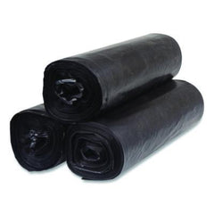 Inteplast Group Low-Density Commercial Can Liners, 60 gal, 1.15 mil, 38 x 58, Black, Interleaved Roll, 25 Bags/Roll, 4 Rolls/Carton