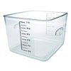 Rubbermaid® Commercial Square Storage Container, 12 qt, 10.5 x 11.31 x 7.75, Clear, Plastic Storage Food Containers - Office Ready
