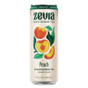 Zevia® Zero Sugar Naturally Sweetened Black Tea, Peach Black Tea, 12 oz Can, 12/Carton Iced Tea - Office Ready