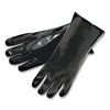 MCR™ Safety Single Dipped PVC Gloves, Smooth, Interlock Lined, 18" Long, Large, Black, 12 Pair Work Gloves, Coated - Office Ready