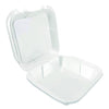Plastifar Foam Hinged Lid Containers, 9 x 10 x 3, White, Foam, 200/Carton Takeout Food Containers - Office Ready