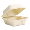 Vegware™ Nourish Molded Fiber Takeout Containers, Compostable, 5.9 x 5.9 x 2.9, White, Sugarcane, 400/Carton Takeout Food Containers - Office Ready