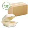 Vegware™ Nourish Molded Fiber Takeout Containers, Compostable, 5.9 x 5.9 x 2.9, White, Sugarcane, 400/Carton Takeout Food Containers - Office Ready